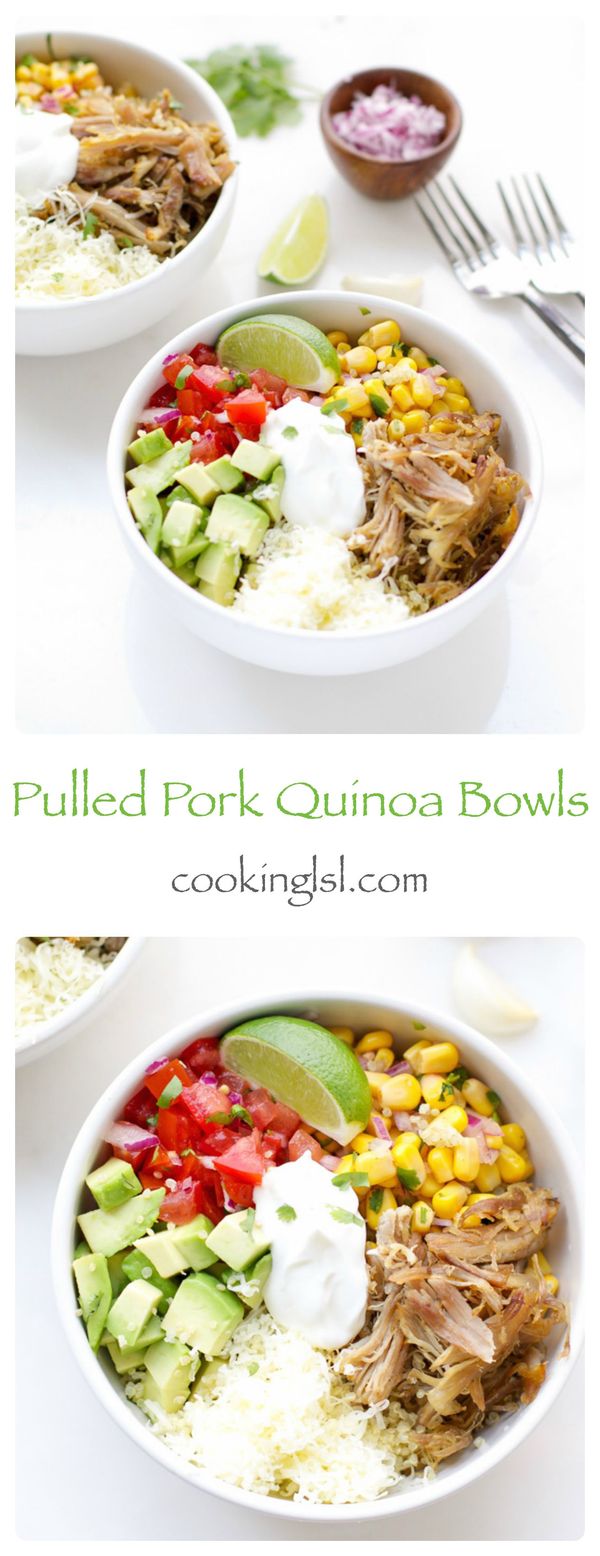 Easy Dinner Ideas - Pulled Pork Quinoa Bowls