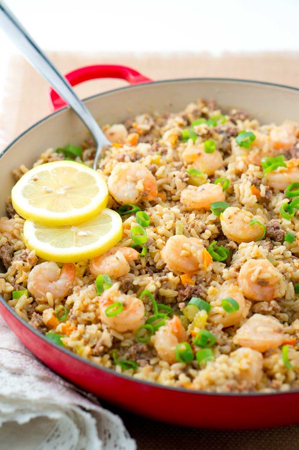 Easy Dirty Rice with Shrimp