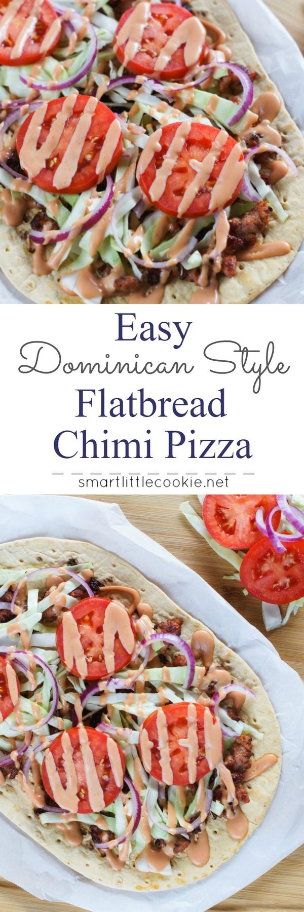 Easy Dominican Style Flatbread Chimi Pizza