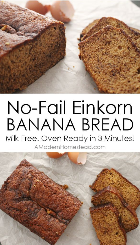 Easy Einkorn Banana Bread