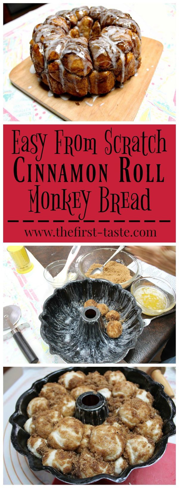 Easy From Scratch Cinnamon Roll Monkey Bread