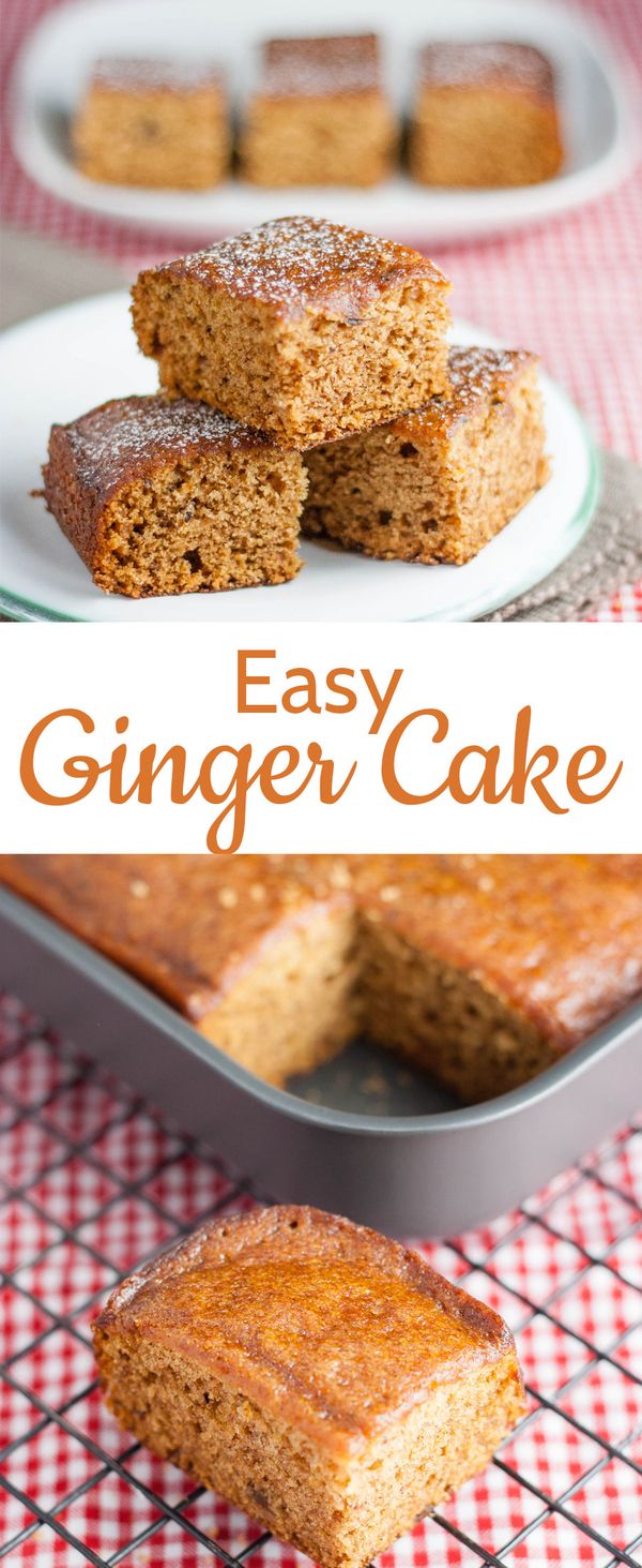 Easy Ginger Cake (One Step, Vegan