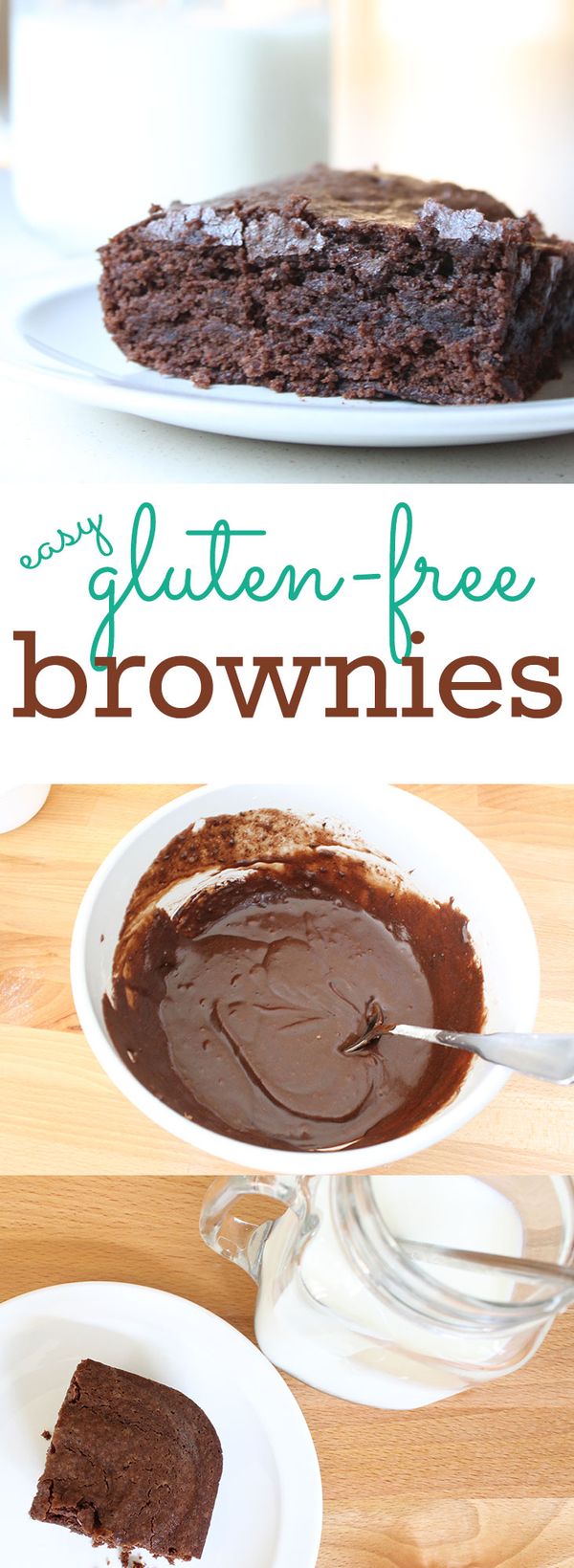 Easy Gluten Free Brownies (egg-free, nut-free too!