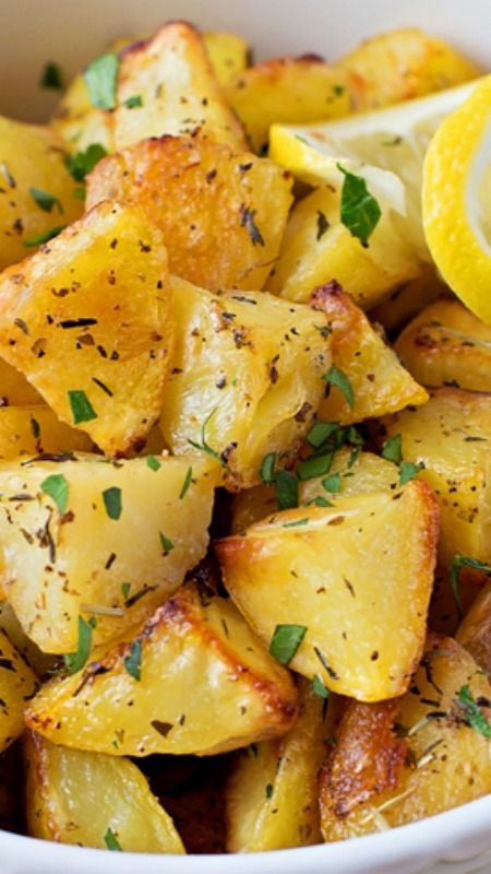 Easy Lemon Herb Roasted Potatoes