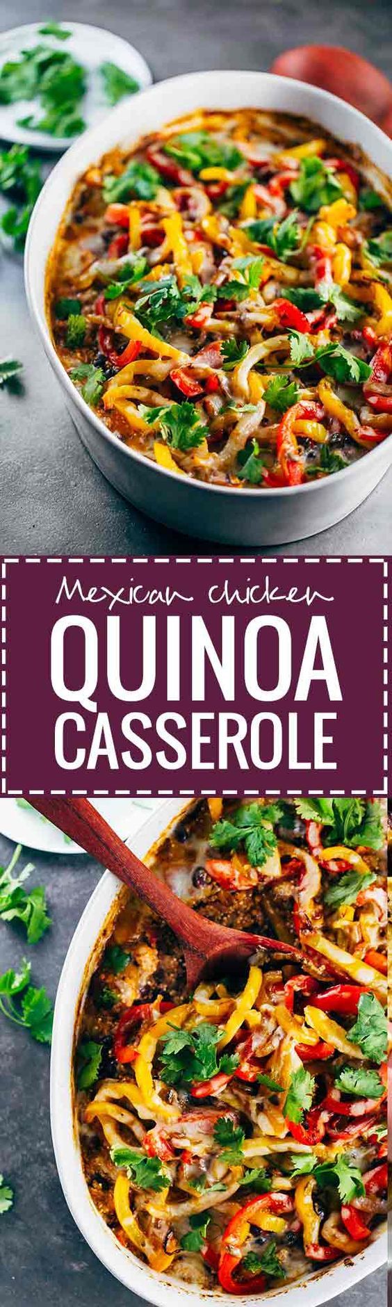 Easy Mexican Chicken Quinoa Casserole