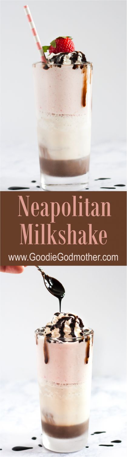 Easy Neapolitan Milkshake