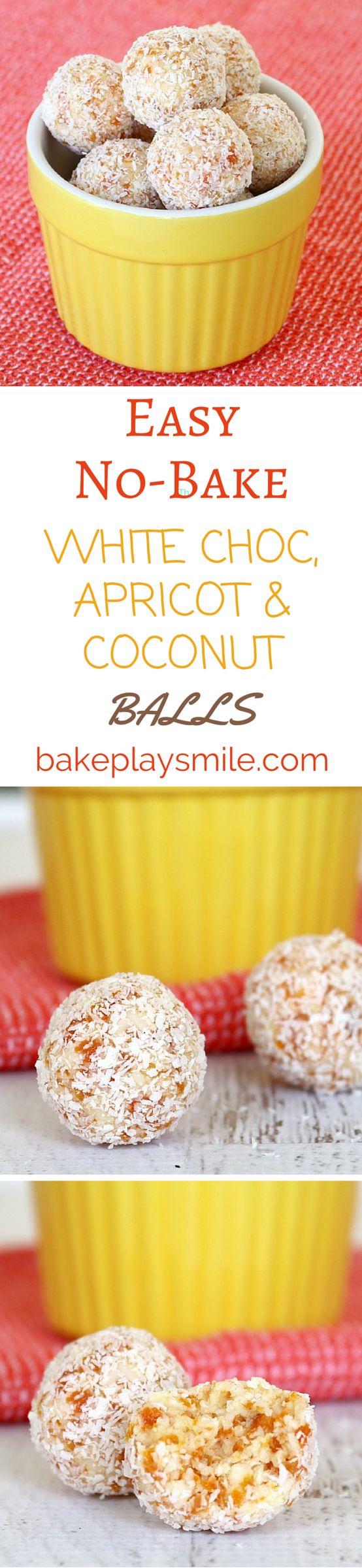 Easy No-Bake Apricot, White Chocolate & Coconut Balls