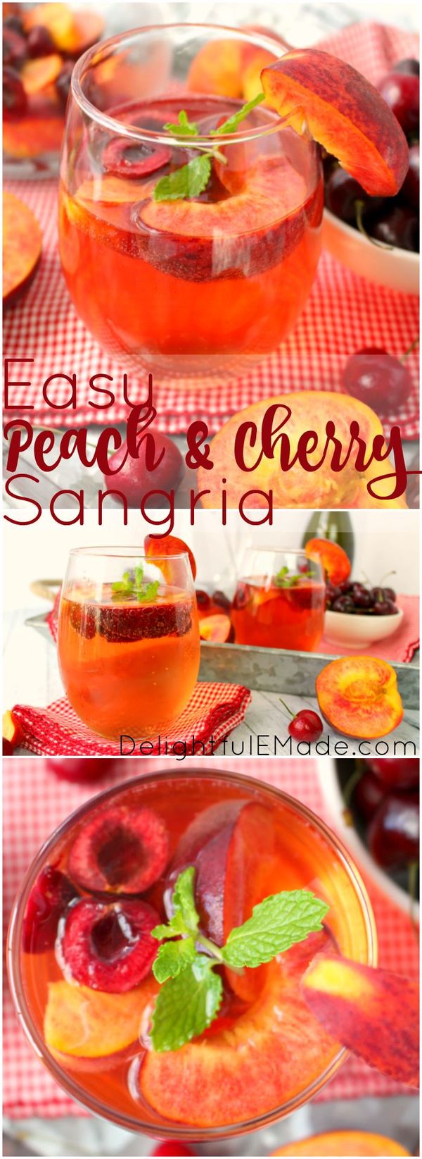 Easy Peach & Cherry Sangria