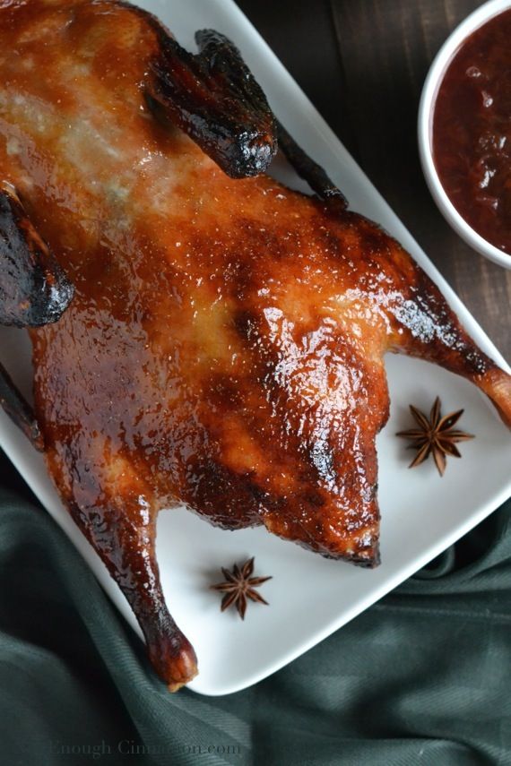 Easy Plum and Ginger Roasted Duck