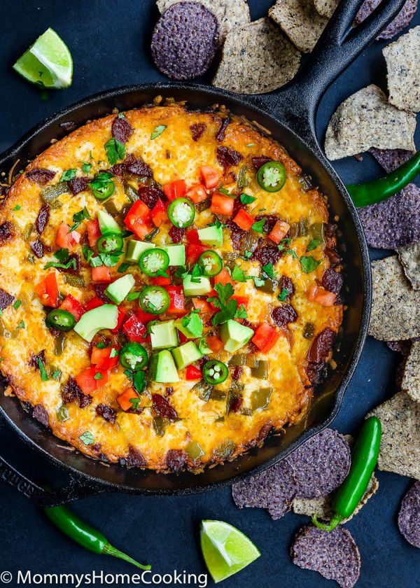 Easy Queso Fundido with Chorizo and Avocado