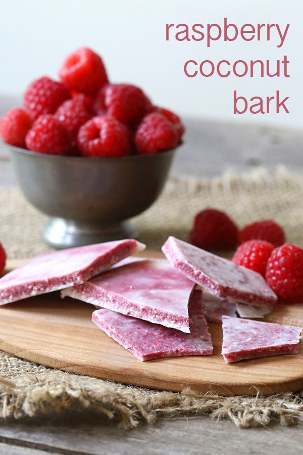 Easy Raspberry Coconut Bark Fat Bombs