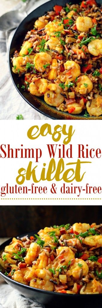 Easy Shrimp Wild Rice Skillet