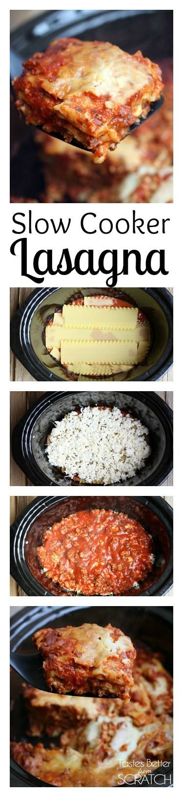 Easy Slow Cooker Lasagna