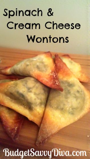 Easy Spinach and Cream Cheese Wonton