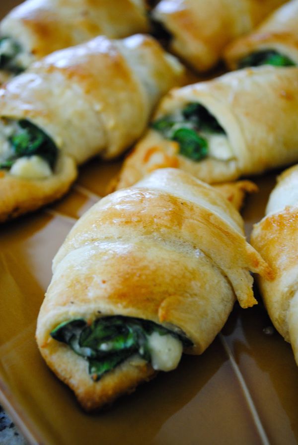 Easy Spinach Crescent Rolls