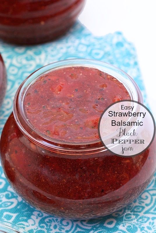 Easy Strawberry Balsamic Black Pepper Jam