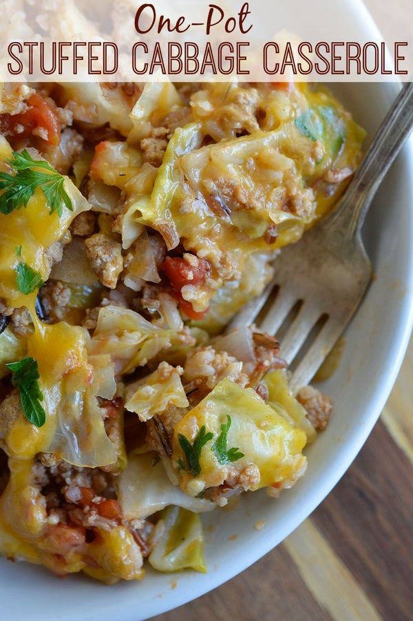 Easy Stuffed Cabbage Casserole