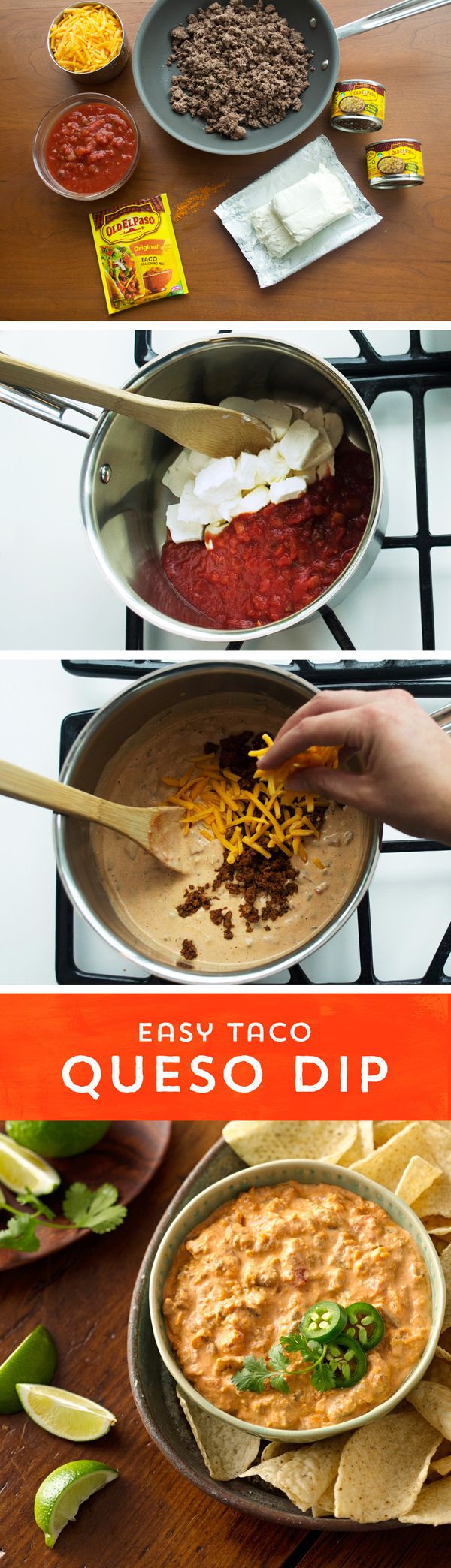 Easy Taco Queso Dip