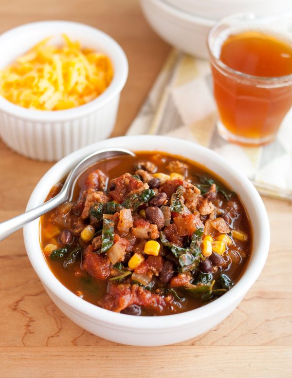 Easy Turkey Chili with Kale