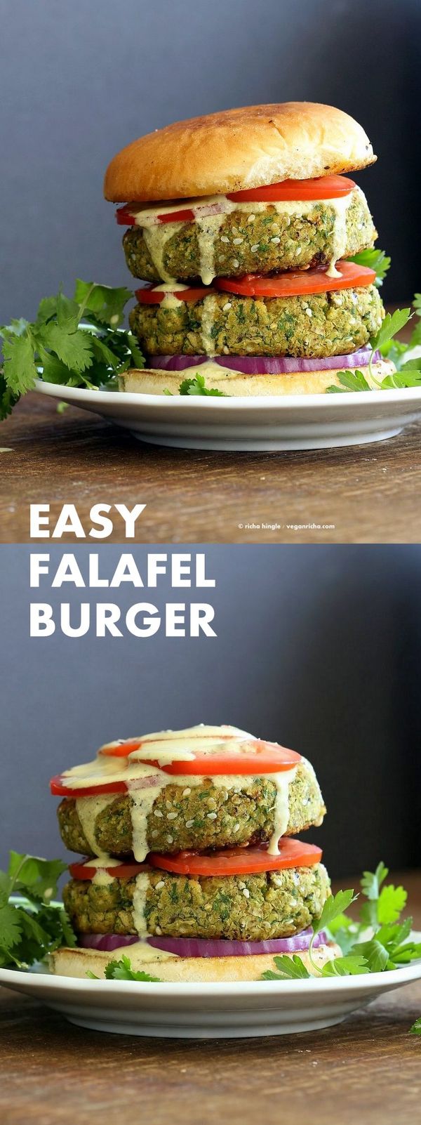 Easy Vegan Falafel Burger