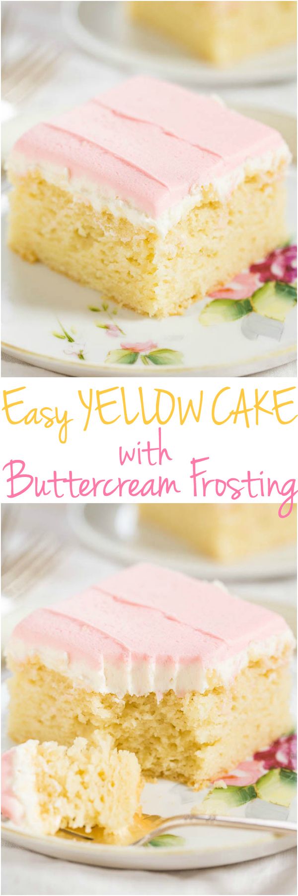 Easy Yellow Cake with Buttercream Frosting