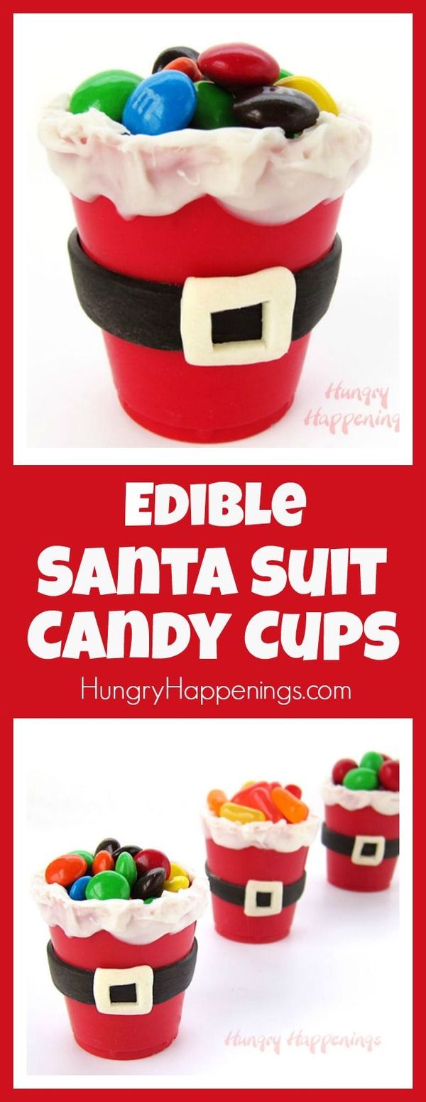 Edible Santa Suit Candy Cups