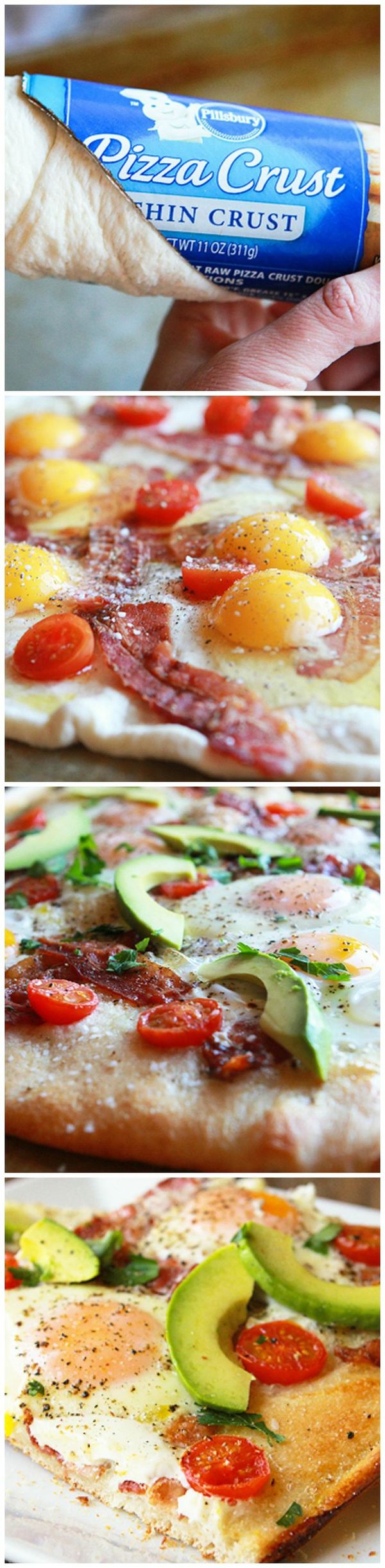 Egg and Avocado Breakfast Pizza