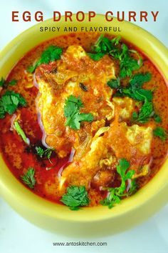 Egg drop curry with coconut milk