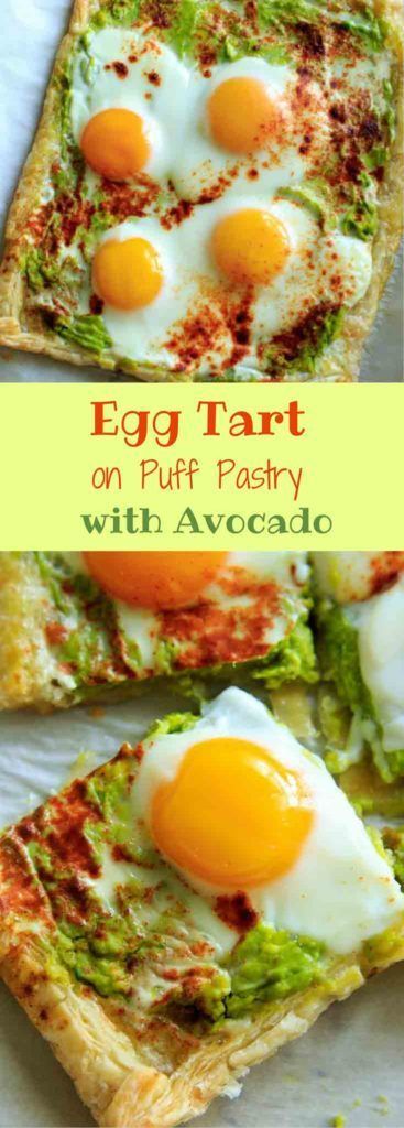 Egg Puff Pastry with Avocado Base