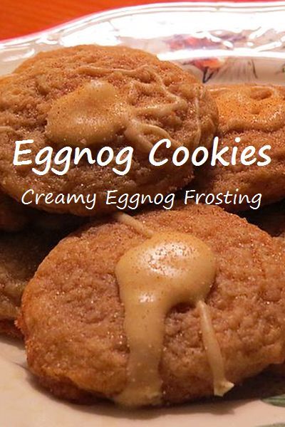 Eggnog Cookies with Creamy Frosting