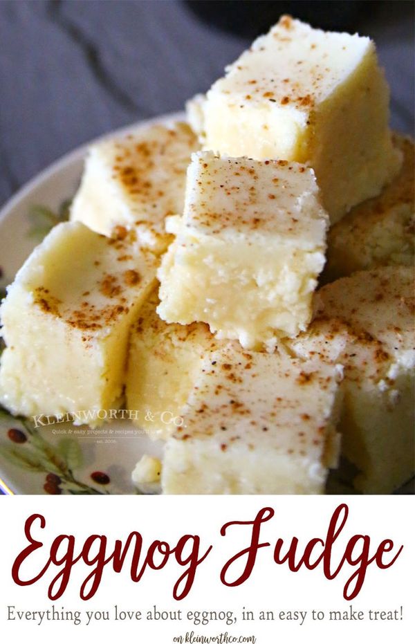 Eggnog Fudge : Unwind from Holiday Stress