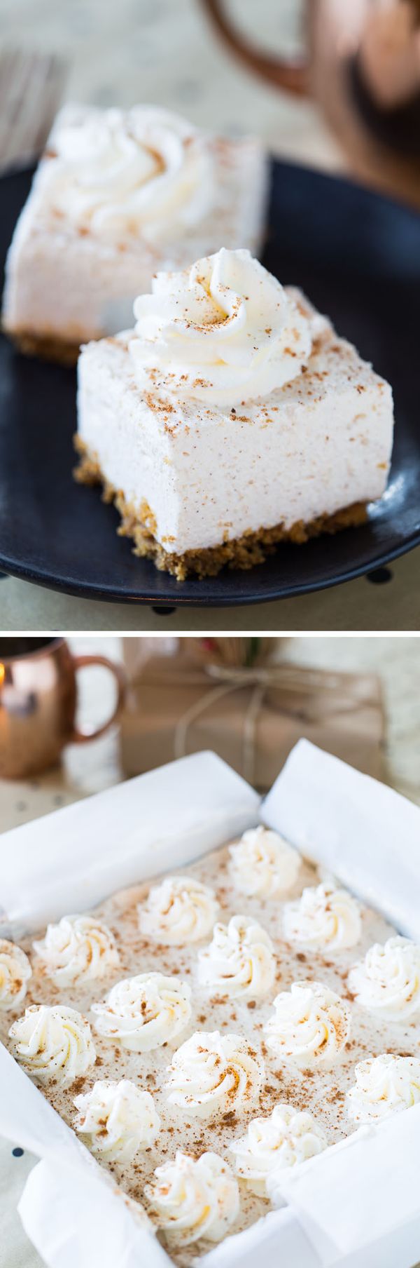 Eggnog Mousse Bars