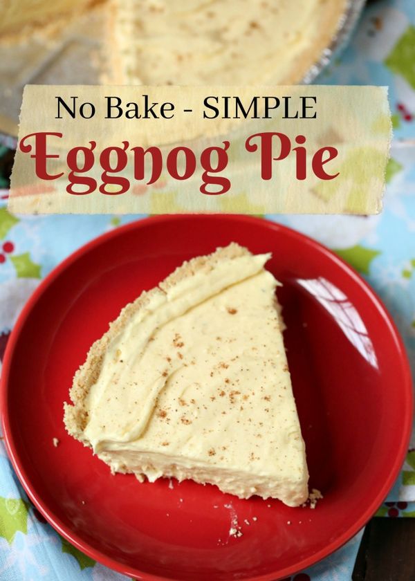 Eggnog Pie (No Bake