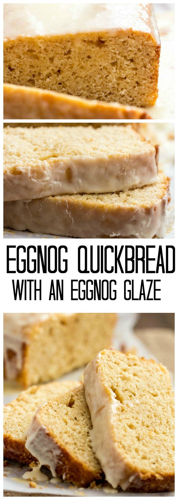 Eggnog Quickbread with an Eggnog Glaze