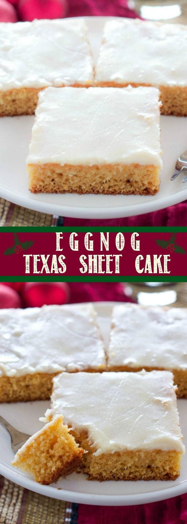 Eggnog Texas Sheet Cake