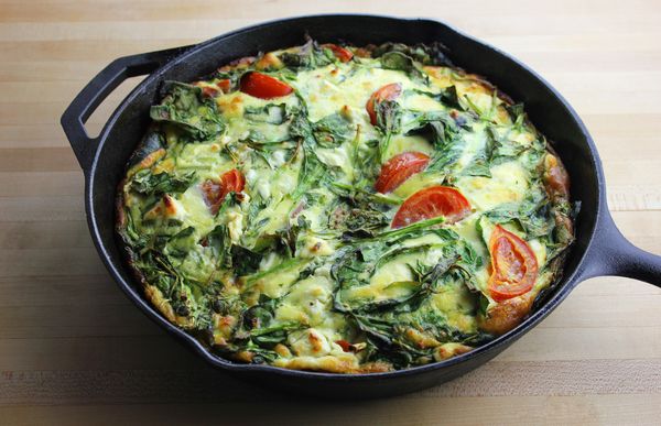 Eggs and Greens Breakfast Skillet