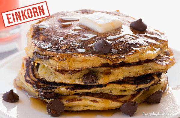 Einkorn Chocolate Chip Pancakes