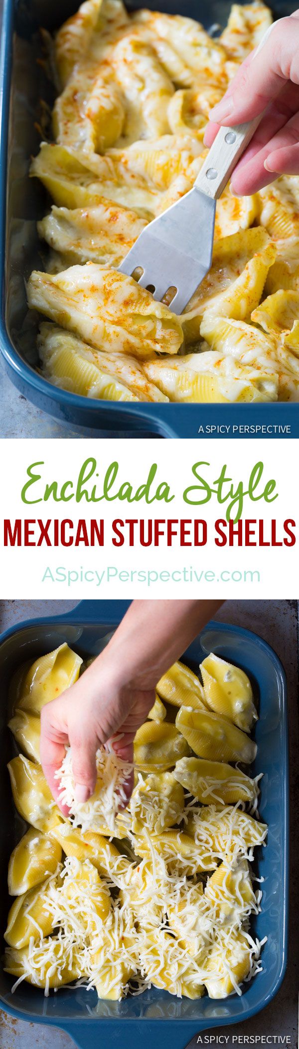 Enchilada-Style Mexican Stuffed Shells