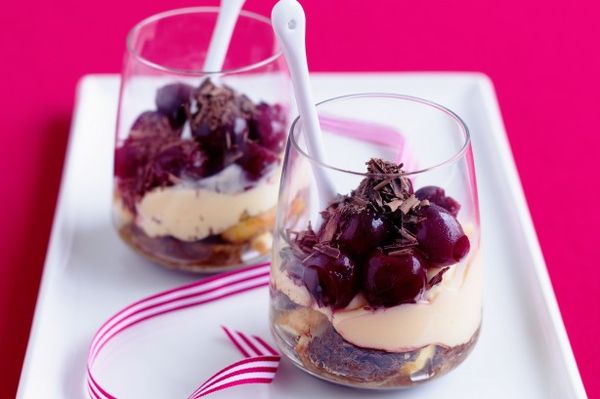 Espresso cherry trifle