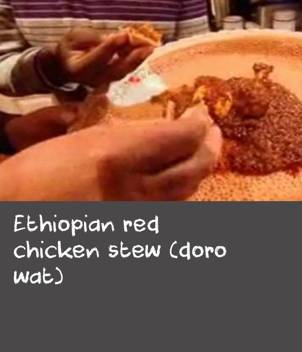 Ethiopian red chicken stew (doro wat