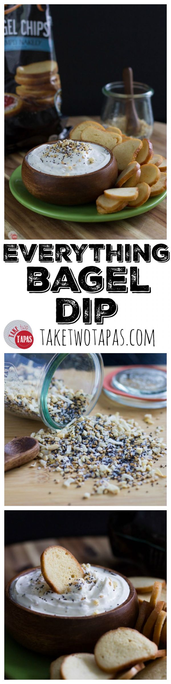 Everything Bagel Dip with Bagel Chips