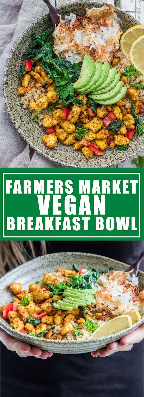 Farmers market vegan breakfast bowl