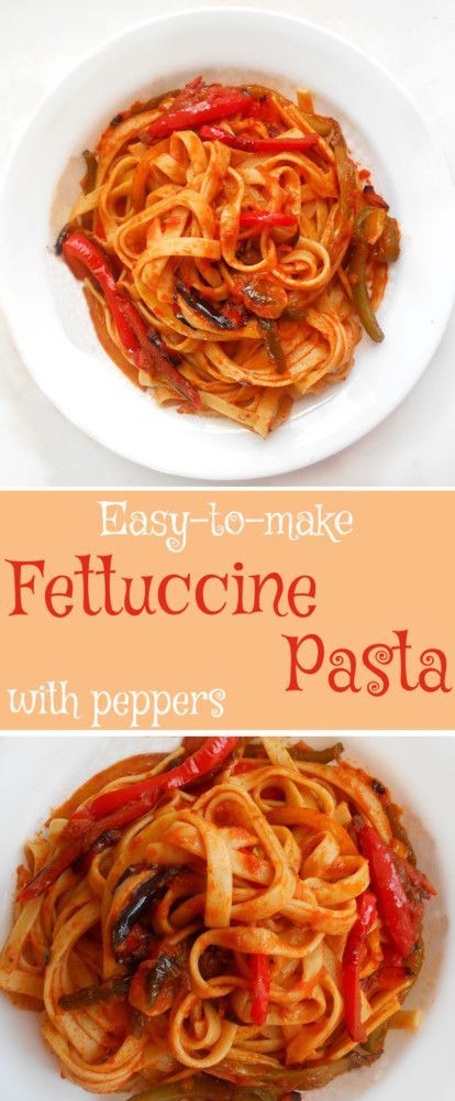 Fettuccine Pasta with Peppers