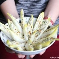 Feuilles d’endives aux rillettes de thon