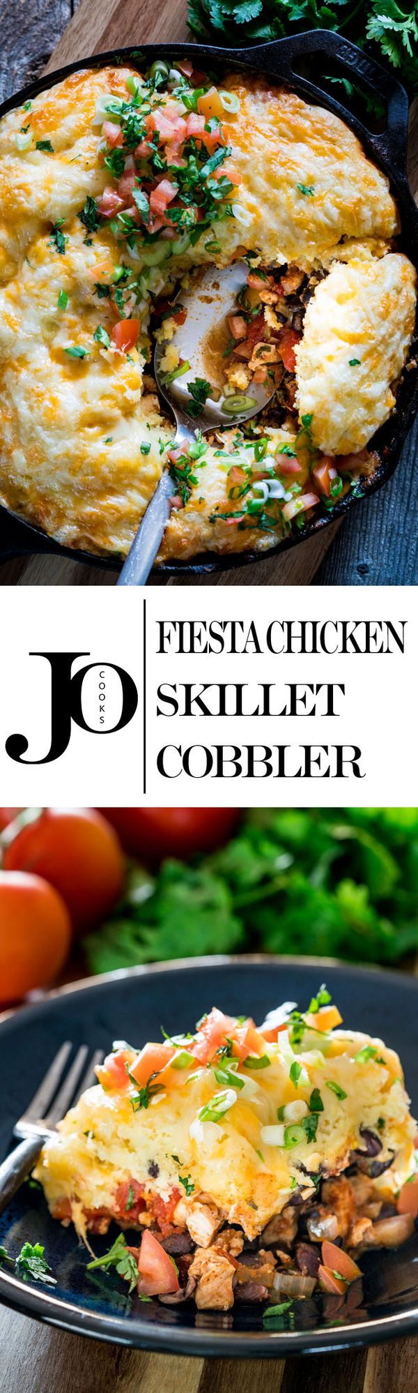 Fiesta Chicken Skillet Cobbler