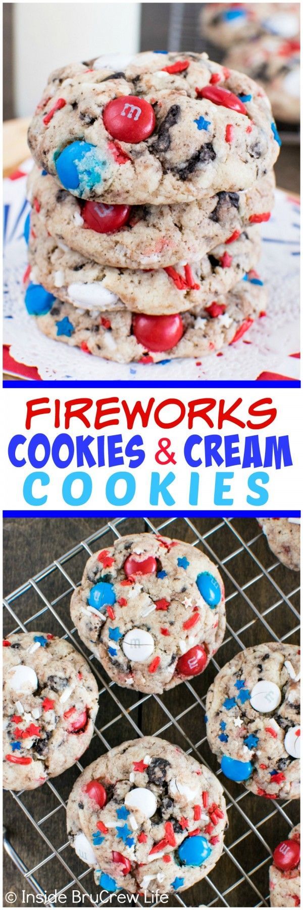 Fireworks Cookies and Cream Cookies