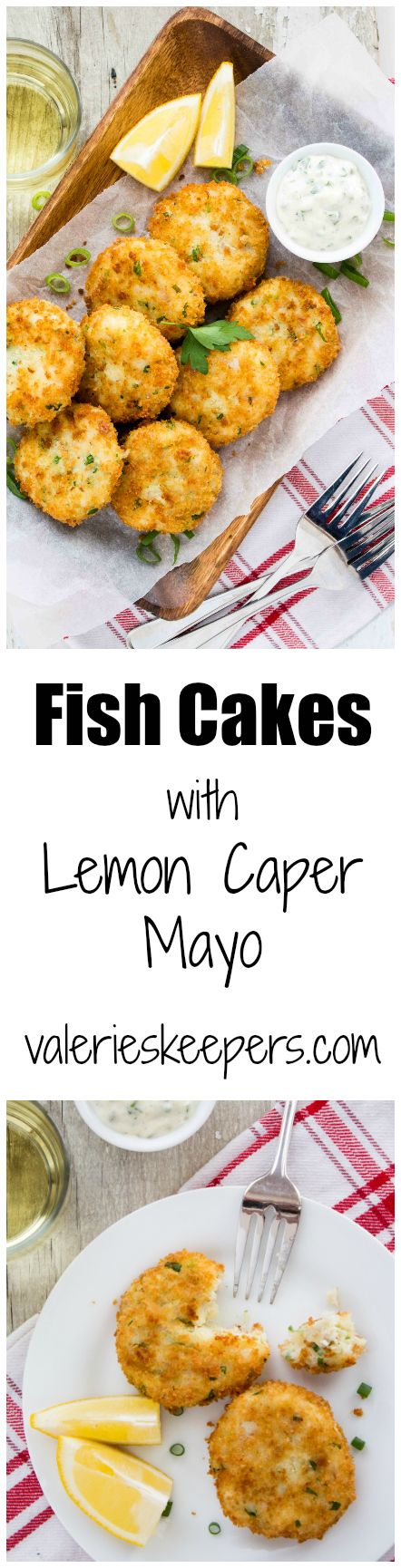 Fish Cakes with Lemon Caper Mayo