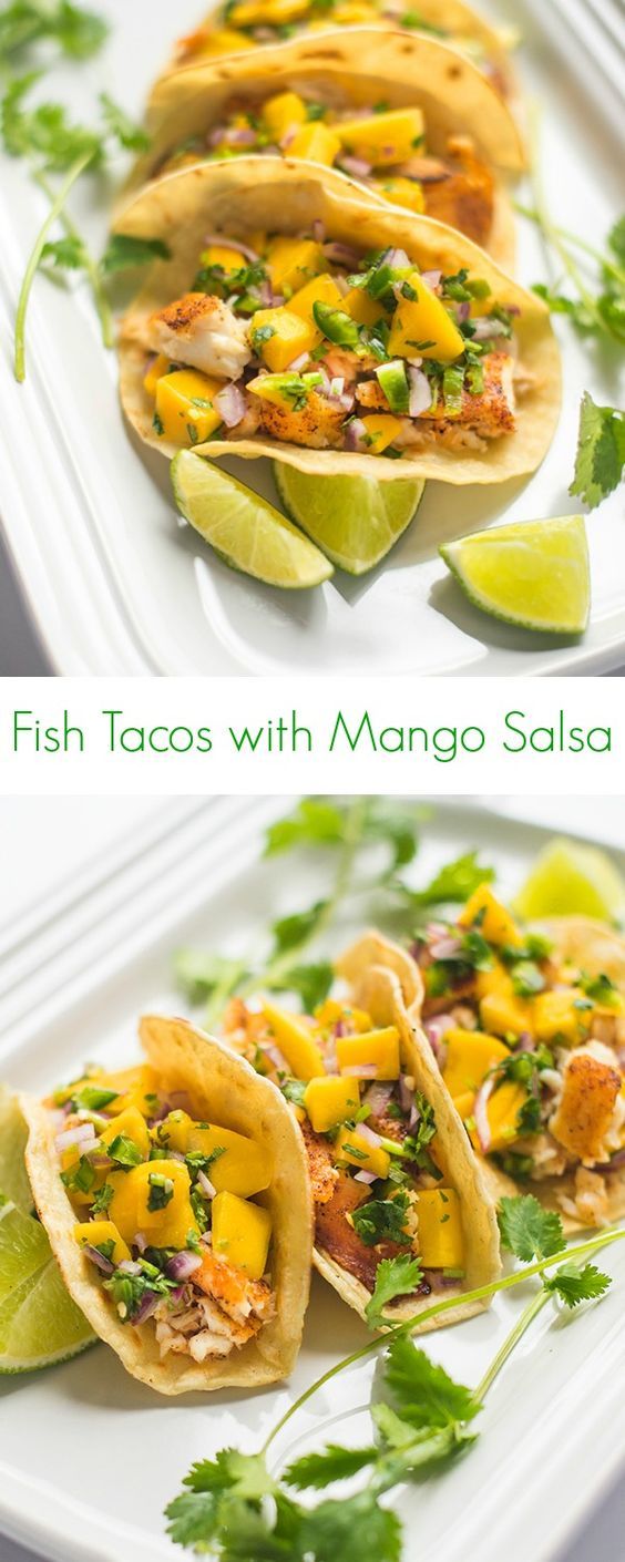 Fish Tacos with Mango Salsa