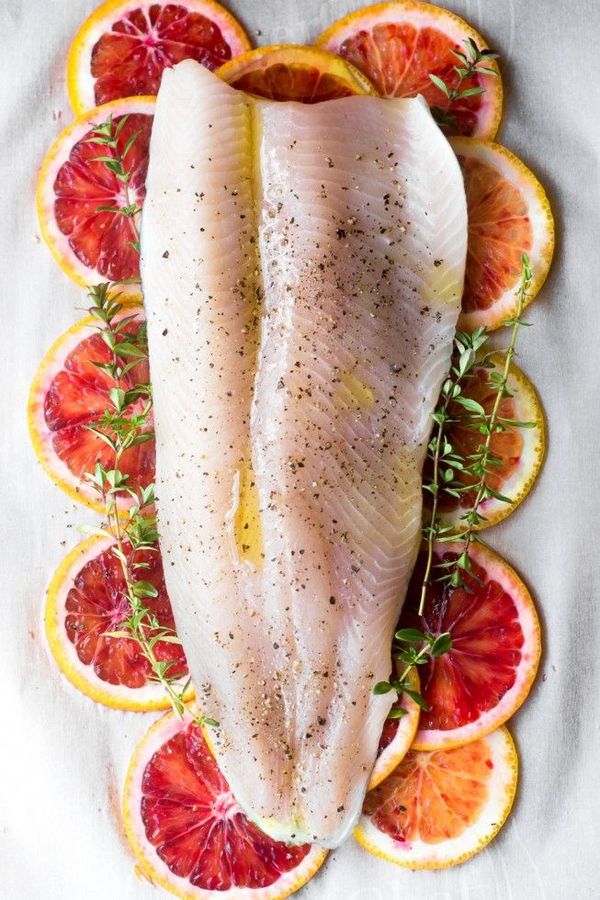 Fish with Blood Orange and Thyme in Parchment