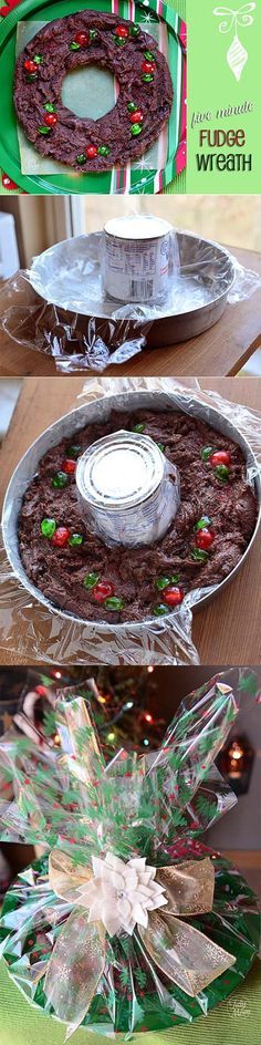 Five Minute Fudge Wreath